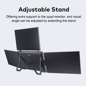 Moniteur portable quadruple 14 pouces 16:10, extension d'affichage 4 écrans, IPS Type C, haute luminosité pour Mac Windows Business Trading USB C - Product Image 5