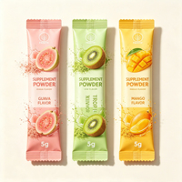 Sachet d'emballage personnalisé avec logo, petit format, jetable, pour poudre de café, protéines, suppléments, thermoscellable, OEM