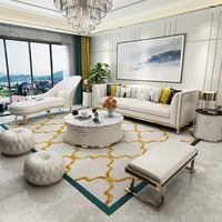 Ensemble de canapés modulaires en cuir pour salon, canapé de sol pour villa et maison - Vente en gros