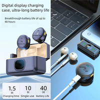 Microphone cravate sans fil à fixation magnétique Q8, enregistrement audio et vidéo, avec boîte de charge pour smartphone
