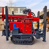 Foreuse hydraulique autopropulsée haute mobilité pour puits d'eau, avec pompe et moteur de boîte de vitesses, profondeur 300m