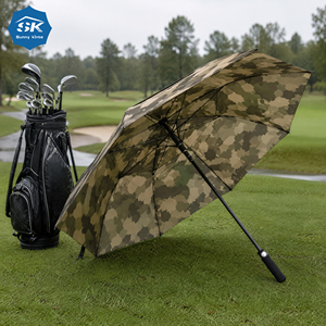 Parapluie publicitaire personnalisé Junvoy avec logo imprimé, pour voyages, soleil et pluie, promotion commerciale, motif camouflage puzzle. - Product Image 4