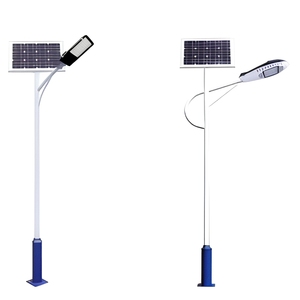 ไฟถนนพลังงานแสงอาทิตย์แบบแยก Hepu 50W/80W/100W เสาไฟ LED ไฮบริดพลังงานแสงอาทิตย์ตัวเหล็กสำหรับกลางแจ้งและถนน60W - Product Image 1