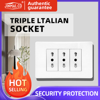 Triple italien Chili Standard Custom Made 3/9 Hole Embedded Wall Sockets Factory 118 Type Eco PC Plug Outlet Protection de sécurité