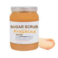Productos al por mayor Cuidado DE LA PIEL Etiqueta privada Exfoliante corporal natural Máscara de exfoliación de pies Exfoliante de azúcar suave y calmante para pedicura