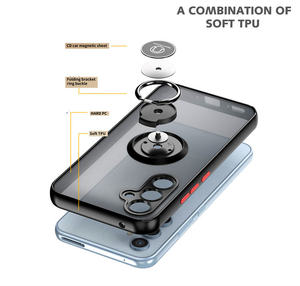 Funda móvil con soporte de anillo giratorio de 360 ° de alta calidad, fundas de teléfono con rayas laterales antideslizantes para Samsung A51/<span class=keywords><strong>52</strong></span>/53/54/55/56 - Product Image 6