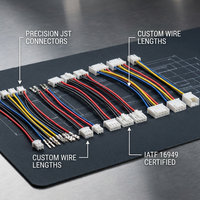 Connecteur de câble électrique personnalisé à 2-10 broches, isolé PBT, classé IP66, conducteur en cuivre pur, assemblage de câbles, usine OEM/ODM