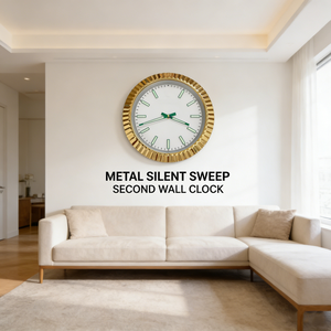 <span class=keywords><strong>Grande</strong></span> <span class=keywords><strong>horloge</strong></span> <span class=keywords><strong>murale</strong></span> analogique à quartz de luxe au design contemporain avec mécanisme silencieux <span class=keywords><strong>pour</strong></span> la décoration intérieure moderne du salon - Product Image 2