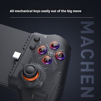 Mechenike GP5 pengontrol Joystick Gaming Linear, Gamepad 6 sumbu somato sensor Mode ganda getaran ganda dan aula
