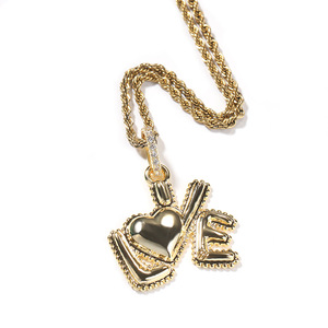 Collana Hip Hop Luminosa al Buio con <span class=keywords><strong>Nome</strong></span> Personalizzato, Iniziale Personalizzata, Ciondolo con Lettere Ghiacciate Fai-da-Te - Product Image 4