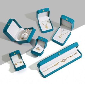 Caja de Regalo con Tapa Abatible de Cuero PU para Pulseras, Colgantes, Collares y Anillos, Caja de Empaque para Joyería - Product Image 4