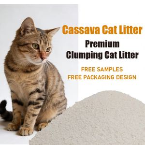 Cassava Cat Litter Premium Eco-Friendly Sand <b>Dust</b>-Free Clumping Cassava Starch Natural Plant Factory - Product Image 1