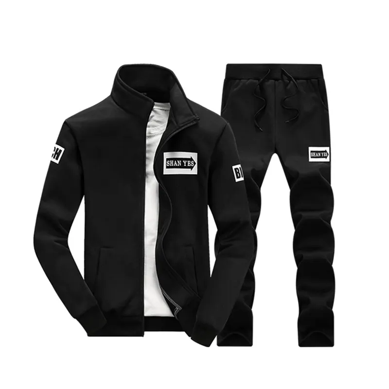 Us Size European Size 2023 Oem Service Black Sport Suit Man Wear Suit Running Training Polyester Track Suit For Men Sport