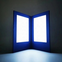 Menu en cuir A5 éclairé pour restaurant, bar, boîte de nuit, avec éclairage LED rétroéclairé