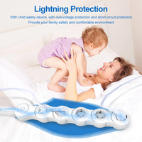 Multiprise avec protection contre les surtensions, 16A, 4 prises, 4 ports, câble flexible, prise européenne, câble de 1,5 m, 250V, garantie de 12 mois