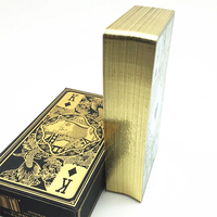 Carte de poker professionnelle en PVC cartes à jouer en plastique transparent bord de feuille d'or personnalisé de luxe