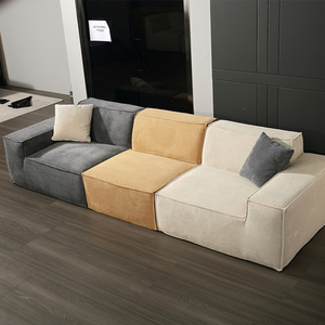 Tessuto compresso appartamenti quadrati convertibili <span class=keywords><strong>soggiorno</strong></span> Set tre posti sezionale spugna combinazione libera per alberghi - Product Image 3