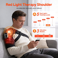 Enveloppement d'épaule à 76 LED infrarouges proches, thérapie par lumière rouge à double longueur d'onde, coussin de massage pour l'épaule