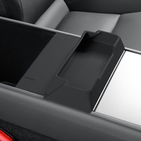 Plateau de rangement en silicone pour lunettes et accessoires de console centrale pour Tesla Model Y/3 2024-2025 – Organisateur de clés, téléphones et lunettes – Accessoires intérieurs