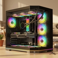 ATX360, châssis d'ordinateur panoramique avec vue sur la mer et refroidissement par eau, boîtier de jeu compatible avec les cartes graphiques de la série 40 pour les joueurs à la maison