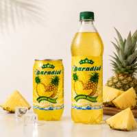 Boisson gazeuse pétillante aromatisée à l'ananas, faible en sucre, 330 ml, en bouteille, faible en gras, faible MOQ, prix d'usine