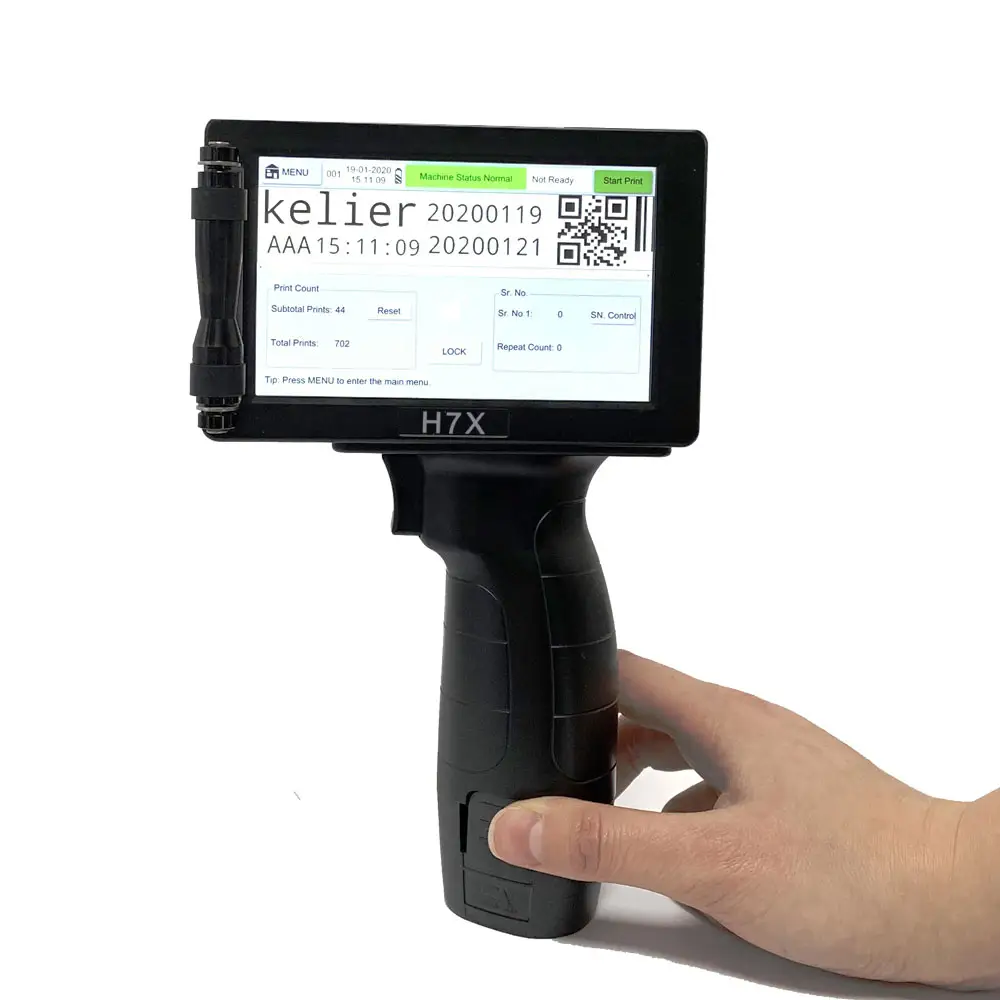 Gute Qualität Handheld Tinten strahl drucker Datum und Chargen code Druckmaschine Inkjet Plastiktüte Drucker