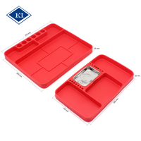 Plateau magnétique en silicone pour pièces, support de vis en acier inoxydable, organisateur multi-compartiments pour outils