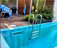 2025 vente d'usine personnalisée 20ft 40ft conteneur d'expédition modulaire en acier de luxe système de chauffage de filtration de piscine pour l'extérieur