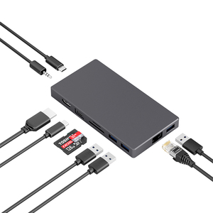 Tùy Chỉnh OEM 9 Trong <span class=keywords><strong>1</strong></span> <span class=keywords><strong>USB</strong></span> Type-C Hub Pcie HubPowered Giao Hàng <span class=keywords><strong>USB</strong></span> C Dock Docking Station Với SSD Slot Đối Với Macbook - Product Image 6