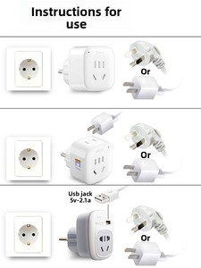 Adaptador de Enchufe Estándar Europeo Bull, Convertidor Alemán, Tailandés, Coreano para Rusia, Europa, Vietnam, Bali, Modelo 901G, Hecho en China, Sin Wi-Fi - Product Image 3