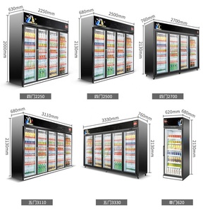 Negozio di alimentari porte in vetro A Piedi in frigo per il latte/Bevande/acqua - Product Image 4