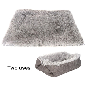 2 in 1 Collapsible Soft Plush Cozy Pet Sleeping <strong>Blanket</strong> Cushion Pad Pet <strong>Bed</strong> for Cats Small <strong>Dogs</strong> - Product Image 2