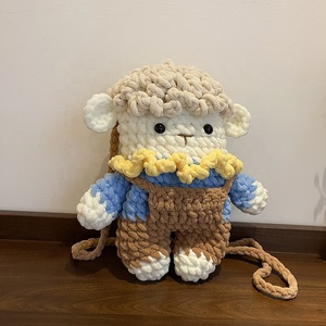Bolso de Teléfono Móvil de Peluche de Lana Tejida a <span class=keywords><strong>Crochet</strong></span>, Bolso de Mensajero de Muñeca de Dibujos Animados Portátil de Moda, Regalo <span class=keywords><strong>para</strong></span> Niñas - Product Image 6