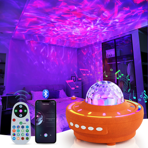 Nueva Lámpara Nocturna LED Creativa Recargable por USB 2026, Proyector de Música RGB Inalámbrico para Decoración de Sala de Estar, Hogar y Hotel - Product Image 2