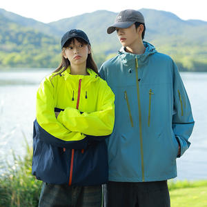 Logotipo bordado Arco Parejas Rompevientos al aire libre Jas Hombres Mujeres Montañismo Chaqueta a prueba de viento Unisex - Product Image 3