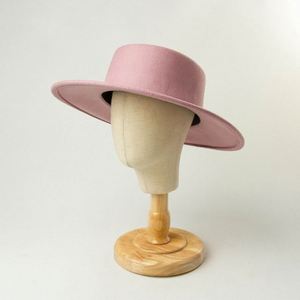 Chapeau en feutre de laine vierge pour enfants, style canotier, pour filles et garçons, collection automne-hiver, vente en gros - Product Image 3