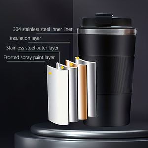 Stainless Steel Vacuum Tumbler 12oz 17oz Travel Mug Double Wall Insulated Coffee Cup with Lid Reusable for <b>Hot</b> Cold Drinks - Product Image 4