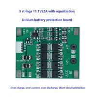 Placa de Protección de Batería de Litio 3S 30A 12V 18650, Placa PCB BMS con Balanceo de Corriente de 30A y Sensor Térmico para Luz LED