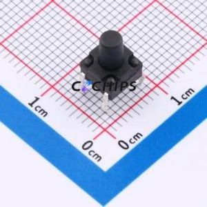 SMG-13-H085A1 Tactile Switch Through hole Component (THT)-4P,6.2x6.2mm Switch Single Pole Single Throw Round Button 2.5N 6.15mm - Product Image 1