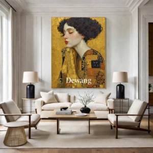 Tableau abstrait jaune vibrant peint à la main, style réaliste, décoration murale carrée pour entrée, décoration intérieure, œuvre d'art pour la maison - Product Image 5