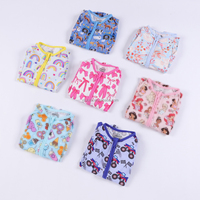 Combinaison en bambou pour enfants 220/240/260 GSM, pyjama pour fille, pyjama pour bébé fille nouveau-né, grenouillère pour tout-petit, combinaison à double fermeture éclair