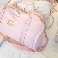Custom Pink Duffel Travel Bags for Women