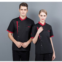 100% Polyester Restaurant cuisine restauration cuisinier veste hôtel serveur serveuse café uniformes cuisine Chef vêtements de travail chemise