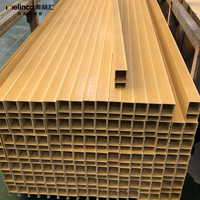 Panneaux de séparation intérieurs étanches en bambou WPC 100*50mm, tubes en bois pour décoration murale et plafond, séparateur spatial