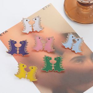 Cute dinosaur-themed detachable waist-cinching <b>button</b>, no nails or stitches required, perfect for altering the waist size of - Product Image 1