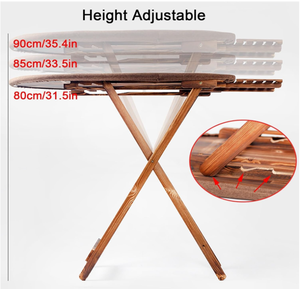 Planche <span class=keywords><strong>à</strong></span> <span class=keywords><strong>repasser</strong></span> en bois pliable de taille standard avec coussin en <span class=keywords><strong>mousse</strong></span> et housse en coton, couleur et logo personnalisables et conception détachable - Product Image 3