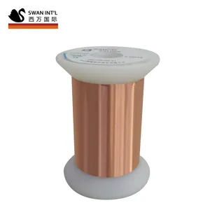 Trực Tiếp Solderable 155-180 0UEW-3UEW 0.011-0.03 Mét Siêu Mịn Polyurethane Tráng Men Vòng Dây Đồng Cho Loa Cuộn Dây