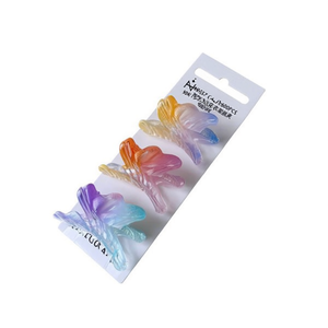 Clip per appendiabiti Frangipani da 9 cm, clip per capelli sfumata per donna, accessorio moda - Product Image 1