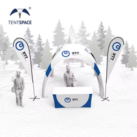 Tentspace chine tente gonflable résistant aux UV promu drapeau de salon commercial fait Oxford araignée modèle Gazebo tente médicale gonflable