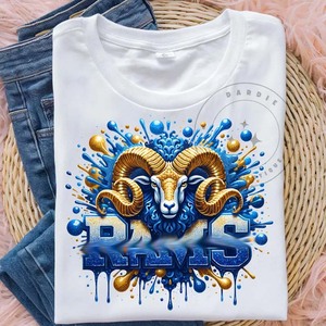 Parches Termoadhesivos Personalizados con Diseño de Equipo de Fútbol Americano Rams para Camisetas y Ropa Deportiva - Product Image 2